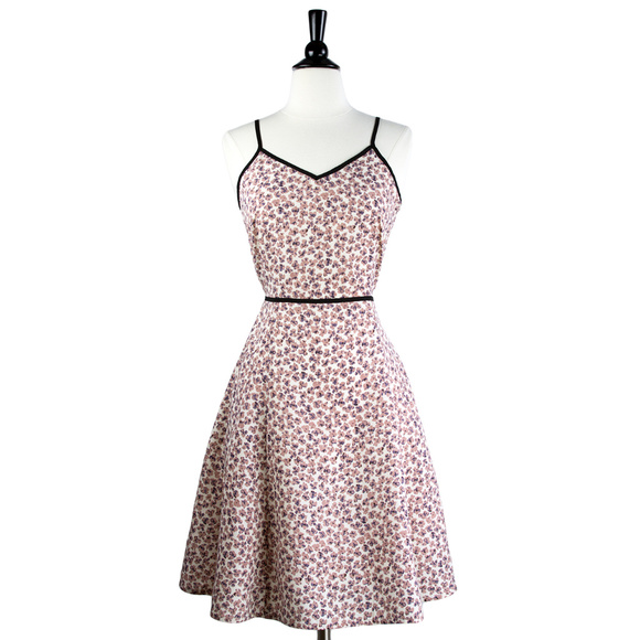 ▪️FROCK SHOP Pink Blossom Print Flare Dress, NWT - Picture 1 of 4